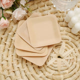 25 Pack | 3.5inch Eco Friendly Bamboo Square Disposable Dessert Plates