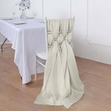 5 Pack | 22x78 Beige DIY Premium Designer Chiffon Chair Sashes