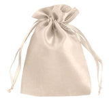 Beige satin drawstring bag for gifts and storage #whtbkgd