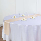 12"x108" Beige Satin Table Runner