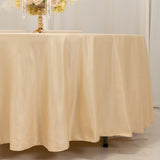 108" Beige Lamour Satin Round Tablecloth