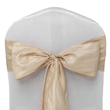 5 Pack | 6x106inch Accordion Crinkle Taffeta Chair Sashes#whtbkgd