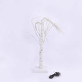 2ft White Artificial LED Birch Tree Lamp, USB Rechargeable Warm White Lighted Tree Centerpiece