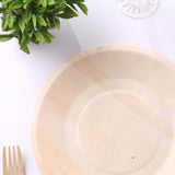 25 Pack | 9inches Eco Friendly Natural Birchwood Wooden Round Dinner Plates