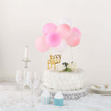 11 Pcs | Balloon Garland Cloud Cake Topper, Mini Cake Decorations - Blush, Pink & White