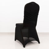 Black Madrid Spandex Fitted Banquet Chair Cover