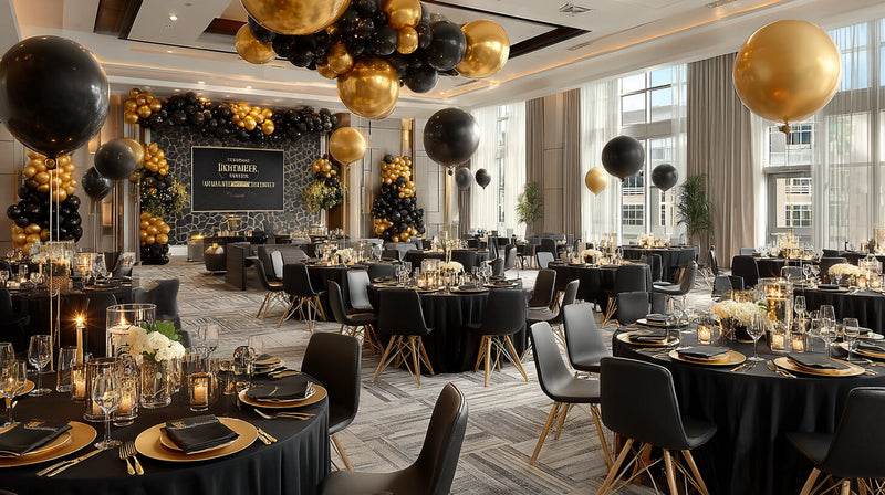 Elegant Black and Gold Graduation Party Theme