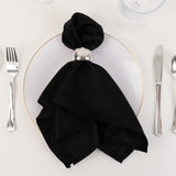 5 Pack Black Lamour Satin Napkins - 20x20inch