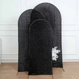 5ft Shimmer Tinsel Spandex Chiara Backdrop Stand Cover For Fitted Round Top Wedding Arch