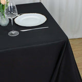 90"x90" Black Premium Polyester Square Tablecloth - 220GSM