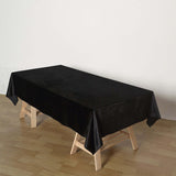 60"x102" Black Premium Velvet Rectangle Tablecloth, Reusable Linen