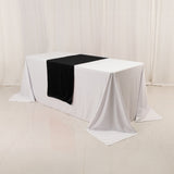 24x72inch Black Wide Polyester Table Runner, Trade Show Table Runner