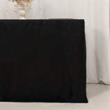 Black Fitted Polyester Rectangular Tablecloth 4ft for 48x24x42inch Tables