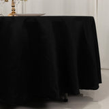 108" Black Lamour Satin Round Tablecloth