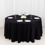 120" Black Round Chambury Casa 100% Cotton Tablecloth