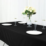 Black Cotton Blend Rectangular Tablecloth 60x102inch