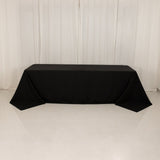 Black Cotton Blend Rectangular Tablecloth Seamless 90x156inch for 8 Foot Table