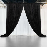 5ftx12ft Black Premium Smooth Velvet Event Curtain Drapes, Privacy Backdrop Event Panel