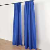 2 Pack Royal Blue Polyester Event Curtain Drapes, 10ftx8ft Backdrop Event Panels With Rod Pockets