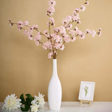 2 Branches | 42inch Tall Blush/Rose Gold Artificial Silk Carnation Flower Stems