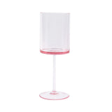 6 Pack Transparent Blush Plastic Reusable Cocktail Glasses With Long Stem#whtbkgd