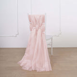 5 Pack | 22x78 Blush | Rose Gold DIY Premium Designer Chiffon Chair Sashes