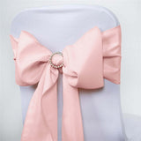 5 PCS | 6 x 108 inches Polyester Chair Sash - Rose Gold | Blush