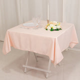 Blush Seamless Lamour Satin Square Table Overlay- 54inch