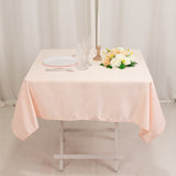 54inch Blush Seamless Lamour Satin Square Tablecloth