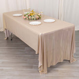 60x126inch Blush Shimmer Sequin Dots Polyester Tablecloth, Wrinkle Free Sparkle Glitter