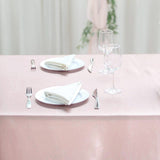 60"x102" Blush Smooth Satin Rectangular Tablecloth