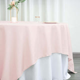 90"x90" Blush Square Polyester Table Overlay