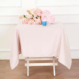 54"x54" Blush Square Polyester Table Overlay