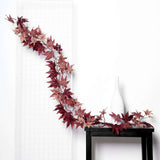 6ft | Burgundy Artificial Silk Maple Leaf Hanging Fall Garland Vine