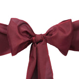 5 PCS | 6x108inch Burgundy Polyester Chair Sash