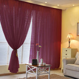 Burgundy Fire Retardant Sheer Organza Premium Curtain Panel Backdrops With Rod Pockets - 10ftx10ft