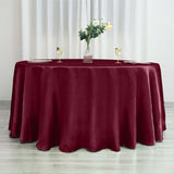 120 inches Burgundy Satin Round Tablecloth