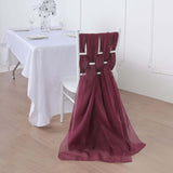 22inchx78inch Burgundy DIY Premium Designer Chiffon Chair Sashes