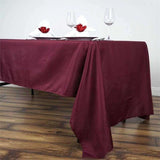 60"x126" Burgundy Polyester Rectangular Tablecloth