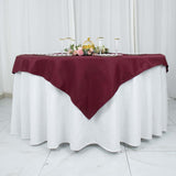 54"x54" Burgundy Premium Polyester Square Table Overlay - 220GSM