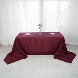 90x156inch Burgundy Accordion Crinkle Taffeta Rectangular Tablecloth