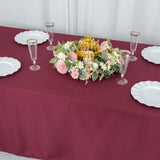 60"x102" Burgundy Premium Polyester Rectangular Tablecloth - 220GSM