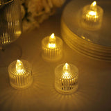 12 Pack | 2inch Warm White Column Design Flameless LED Tealight Candles