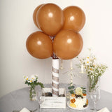 25 Pack | 12inch Matte Pastel Caramel Helium or Air Latex Party Balloons