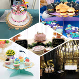 13inch 1-Tier Gold/Mint Cardboard Cupcake Dessert Cake Stand Holder