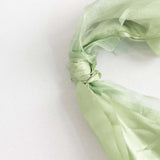 5 Pack Sage Green Curly Willow Chiffon Satin Chair Sashes