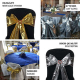 5 PCS | 6"x108" | Shiny Metallic Foil Gold Lame Fabric Chair Sash