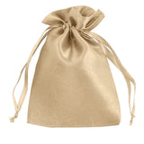 Gold satin drawstring gift bag for jewelry or small items #whtbkgd