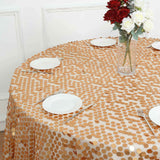 72inch Matte Champagne Premium Big Payette Sequin Square Table Overlay