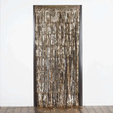 8ft Champagne Metallic Tinsel Foil Fringe Doorway Curtain Party Backdrop